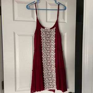 Maroon tunic dress